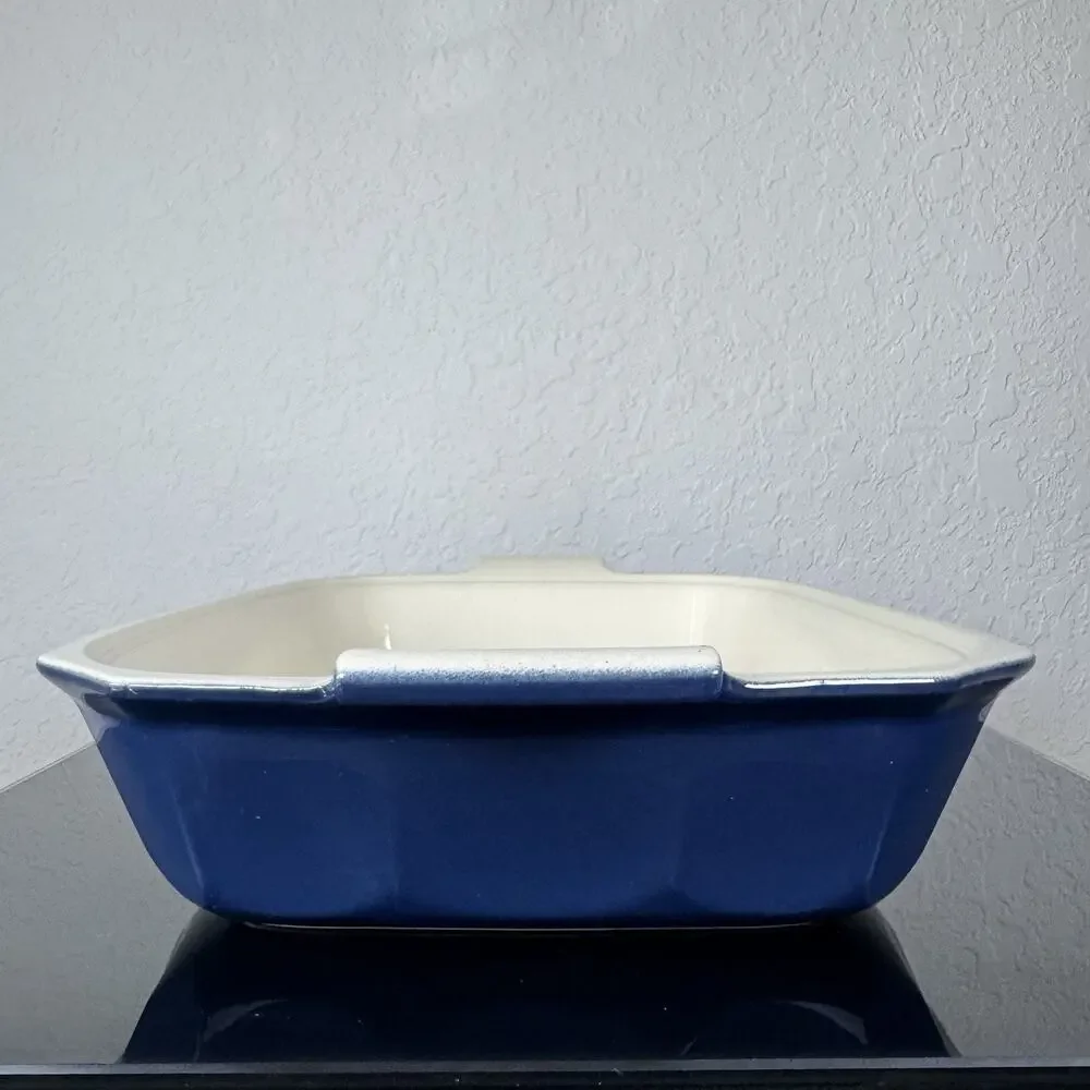 Emile Henry France Dark Blue 15” Baker, Casserole Dish Made for Williams-Sonoma - Picture 9 of 16